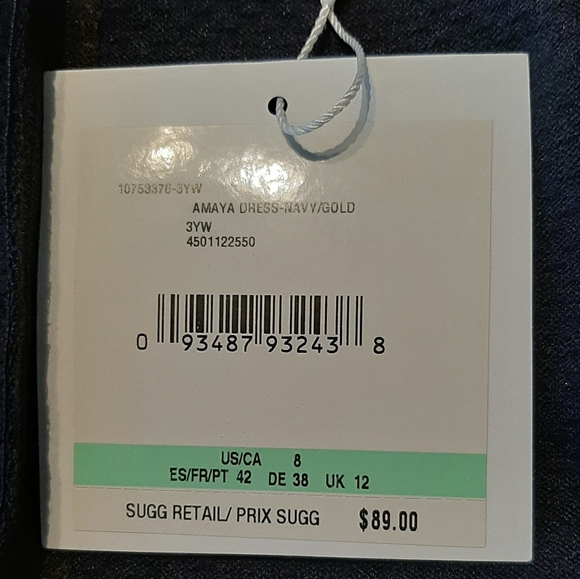 NWT! Pappagallo Amaya Navy Blue & Gold Detailing - Picture 6 of 9